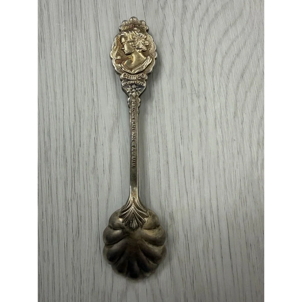 Mount Vernon Virginia Silver Plated Souvenir Spoon Cameo Perfection Plate Aust
